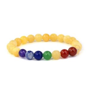 Golden Quartz 7 Chakra Bracelet