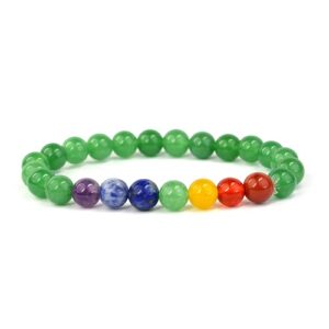 Green Jade 7 Chakra Bracelet